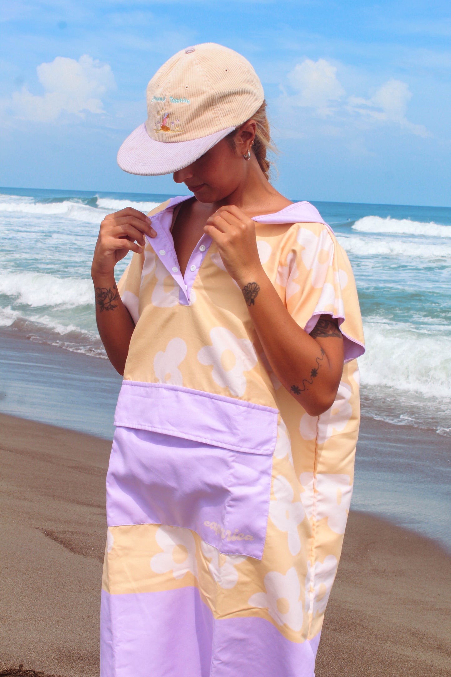 Flower Pop Surf Poncho