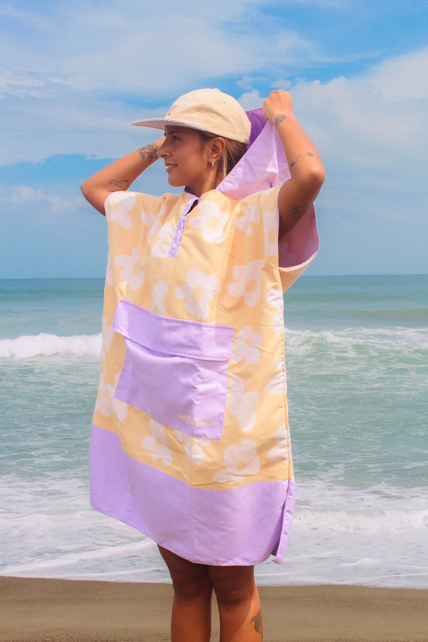 Flower Pop Surf Poncho