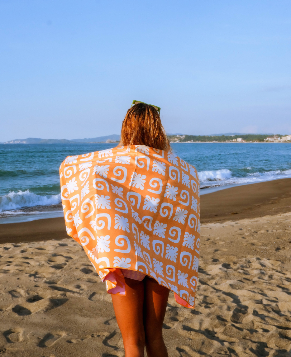 Orange Soda Beach Towel