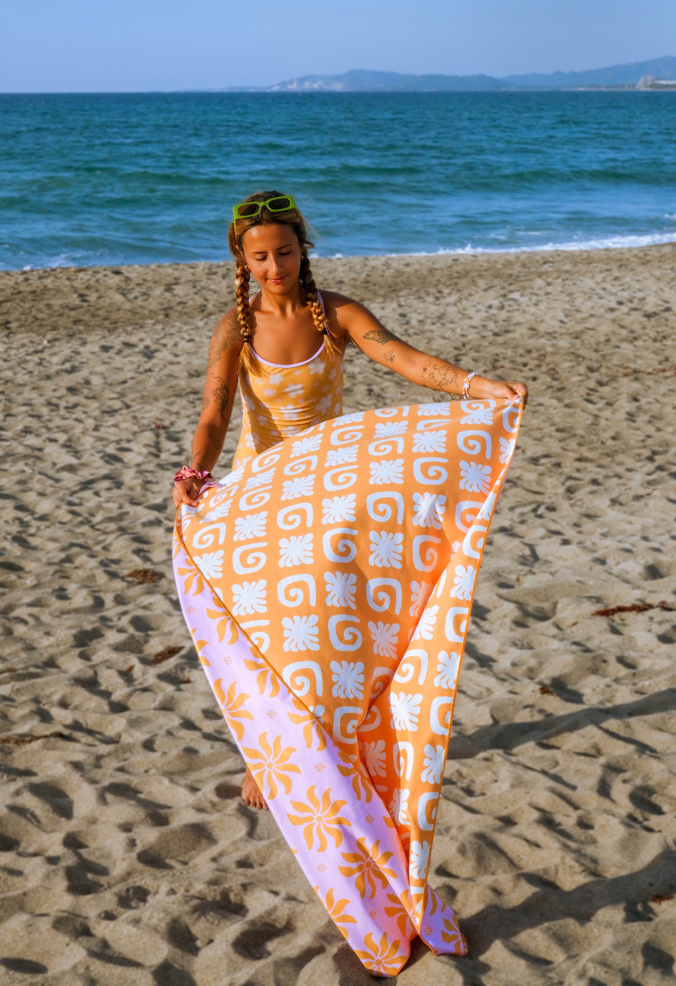 Orange Soda Beach Towel