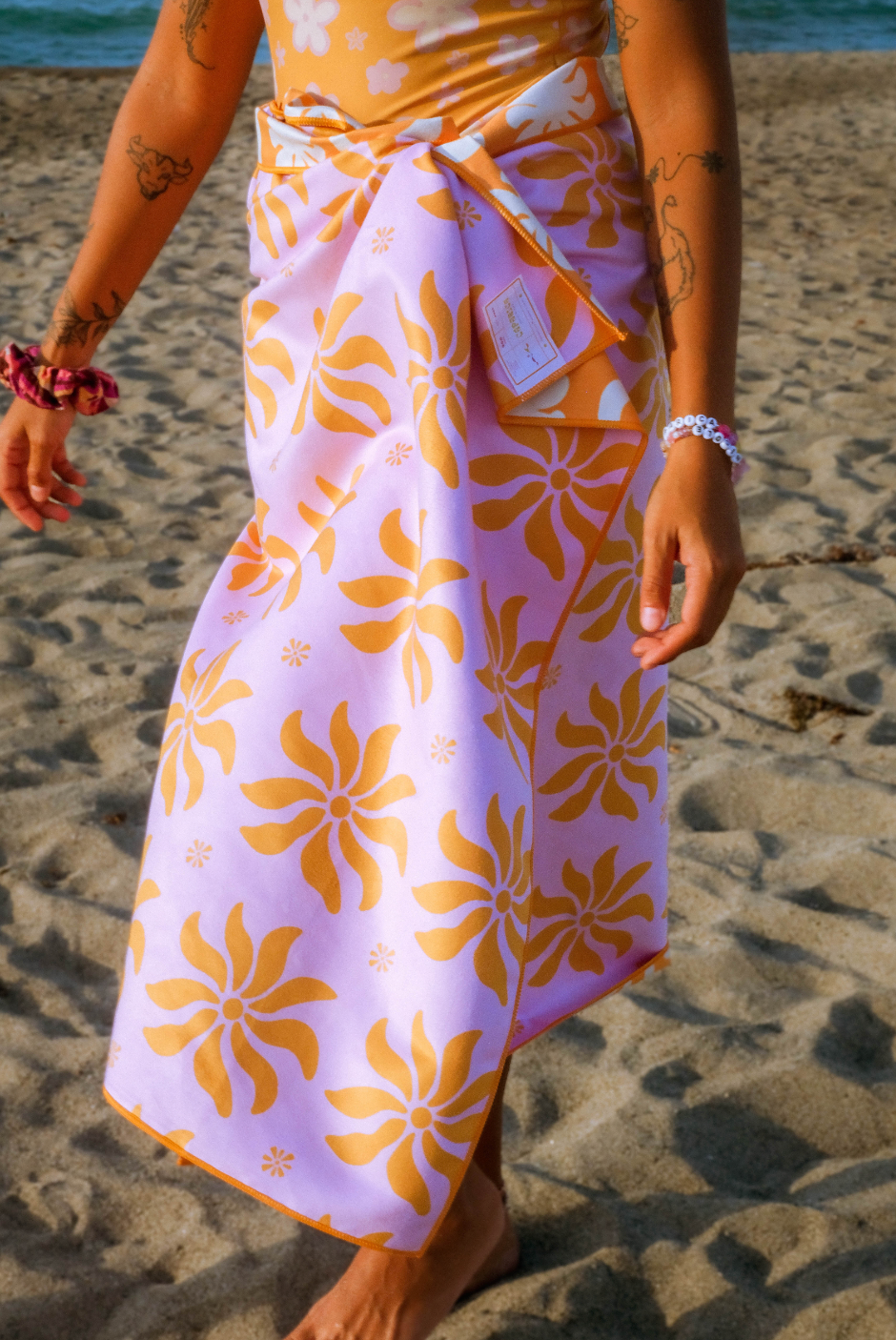 Orange Soda Beach Towel