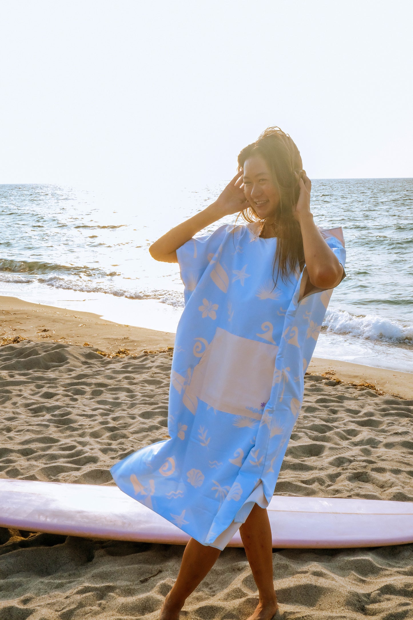 Hawaiian Blue Surf Poncho